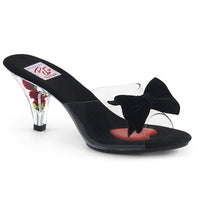 3 Inch Heel, 1/8 Inch Mini Platform Slide W/Bow - BELLE-301BOW