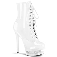 6 Inch Heel, 1 1/2 Inch Platform Lace-Up Front Ankle Boot, Side Zip - BLONDIE-R-1020