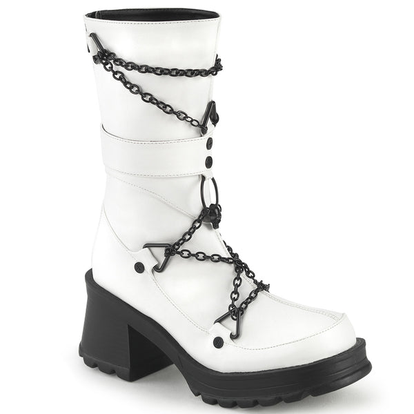2 3/4 Inch Heel, 1 Inch Platform Mid-Calf Boot, Back Zip - BRATTY-120
