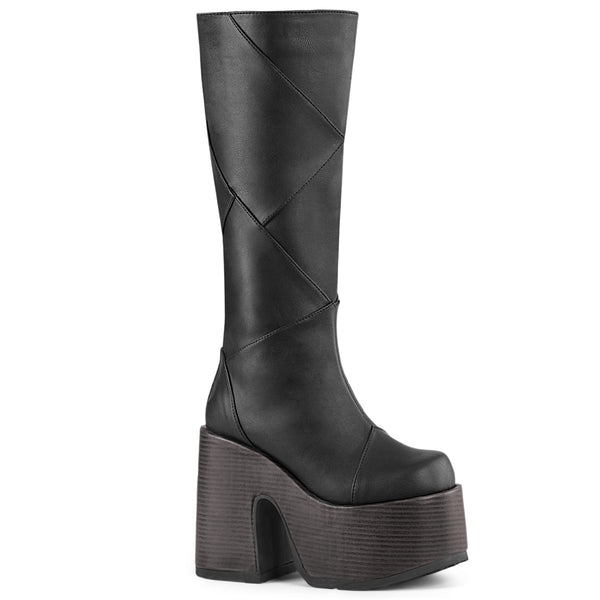 5 Inch Chunky Heel, 3 Inch P/F Knee High Boot, Inside Zip - CAMEL-280
