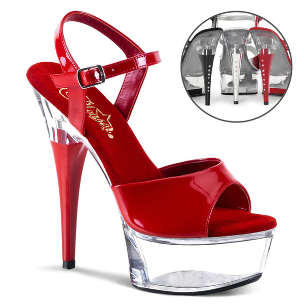 6 Inch Ankle Strap Platform Sandal W/RS On Heel - CAPTIVA-609