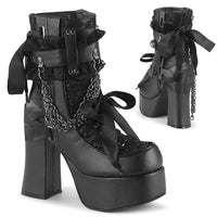 4 1/2 Inch Heel, 2 Inch Platform Ankle Boot, Side Zip - CHARADE-110