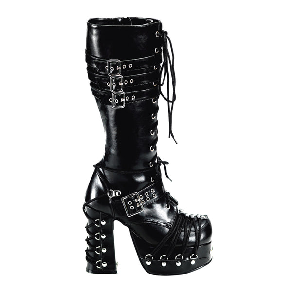 2 Inch Platform Goth Punk Lolita Corset Lace Up Knee BT - CHARADE-206