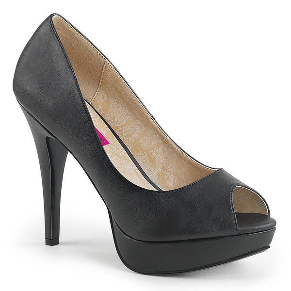 5 1/4 Inch Heel, 1 1/4 Inch Concealed Platform Peep Toe Pump - CHLOE-01