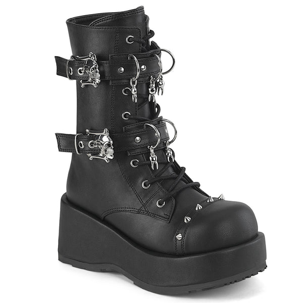 2 3/4 Inch Platform Lace-Up Ankle Boot, Inside Zip - CUBBY-54