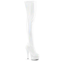 6 Inch Heel, 1 3/4 Inch Platform Stretch Thigh Boot,  12 Inch Side Zip - DELIGHT-3000HWR