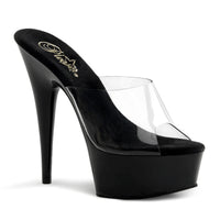 6 Inch Heel, 1 3/4 Inch Platform Peep Toe Slide - DELIGHT-601