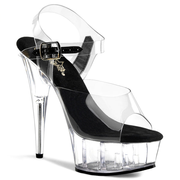 Buy WFS Women 3 Inch Transparent (Clear) Heel Triangle Shape  Sandal,White,38 at Amazon.in