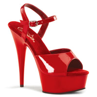 6 Inch Heel, 1 3/4 Inch Platform Ankle Strap Sandal - DELIGHT-609