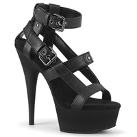 6 Inch Heel, 1 3/4 Inch Platform Gladiator Sandal - DELIGHT-637
