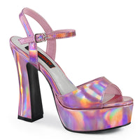 5 Inch Chunky Heel, 1 3/8 Inch Platform Ankle Strap Sandal - DOLLY-09