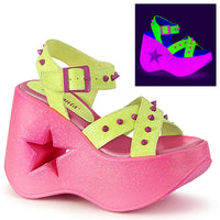 5 Inch Star Cutout Platform Wedge Ankle Strap Sandal - DYNAMITE-02