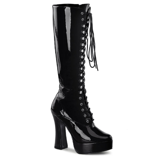 5 Inch Stack Heel, 1 1/2 Inch Platform Knee Hi Boots w/ Zipper - ELECTRA-2020