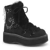 2 Inch Platform Lace-Up Ankle Boot, Inside Zip - EMILY-55
