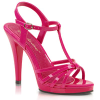 4 1/2 Inch Heel, 1/2 Inch Platform T-Strap Sandal - FLAIR-420