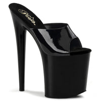 8 Inch Heel, 4 Inch Platform Peep Toe Slide - FLAMINGO-801