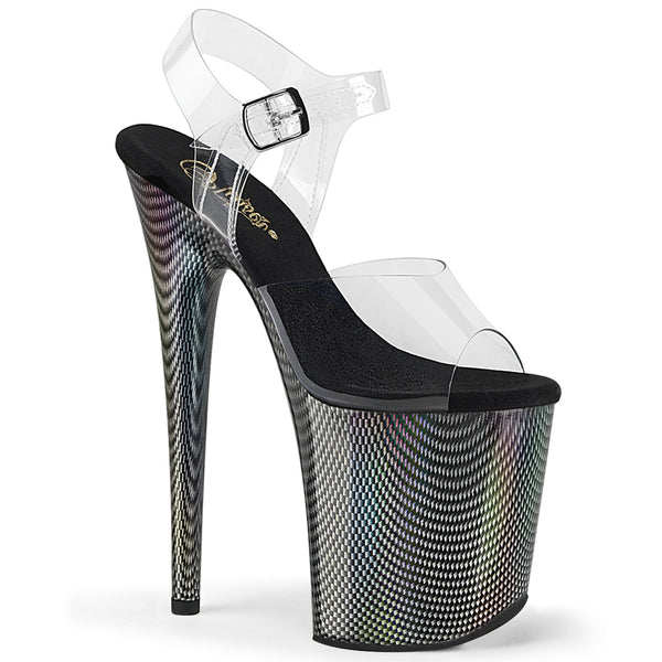 8 Inch Heel, 4 Inch Platform Ankle Strap Sandal - FLAMINGO-808HCP