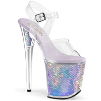 8 Inch Heel, 4 Inch Platform Ankle Strap Sandal - FLAMINGO-808MC