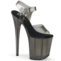 8 Inch Heel, 4 Inch Tinted Platform Ankle Strap Sandal - FLAMINGO-808N-T