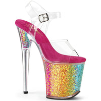 8 Inch Heel, 4 Inch Platform Ankle Strap Sandal - FLAMINGO-808RG-02