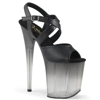 8 Inch Heel, 4 Inch Platform Criss-Cross Ankle Strap Sandal - FLAMINGO-822T