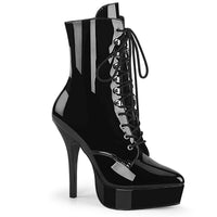 5 1/4 Inch Heel, 1 1/4 Inch Platform Lace-Up Front Ankle Boot, Side Zip - INDULGE-1020