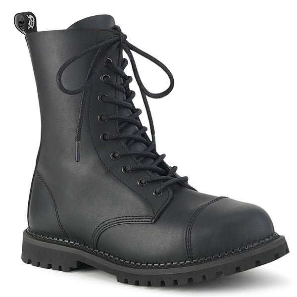10 Eyelet Unisex Steel Toe Ankle Boot, Rubber Sole - RIOT-10