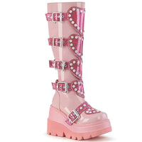 4 1/2 Inch Wedge Platform Knee High Boot, Side Zip - SHAKER-210