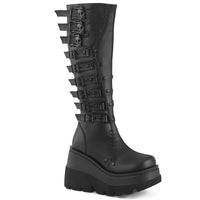4 1/2 Inch Wedge Platform Knee High Boot, Inside Zip - SHAKER-232