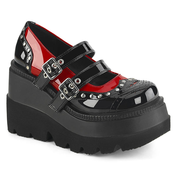 4 1/2 Inch Wedge Platform Double Strap Maryjane - SHAKER-27
