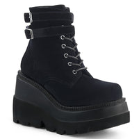 4 1/2 Inch Wedge Platform Ankle Boot, Side Zip - SHAKER-52