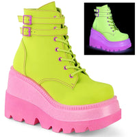 4 1/2 Inch Wedge Platform Ankle Boot, Side Zip - SHAKER-52
