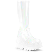 4 1/2 Inch Wedge Platform STR Knee High Boot, Back Zip - SHAKER-65