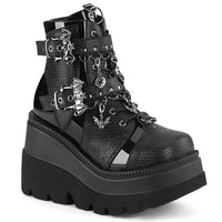 4 1/2 Inch Wedge Platform Ankle Boot, Side Zip - SHAKER-66