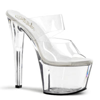 7 Inch Heel Two-Band Platform Slide - SKY-302
