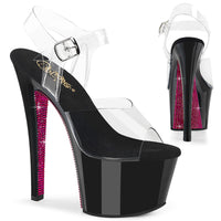 7 Inch Heel, 2 3/4 Inch Platform Ankle Strap Sandal - SKY-308CRS