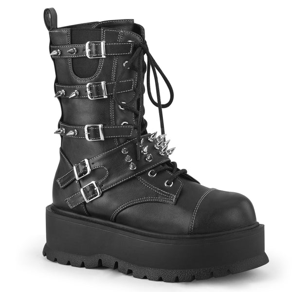 SLACKER-165 Black Vegan, Gothic Boot, Demonia Shoes – BootyCocktails