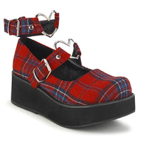 2 1/4 Inch Platform Mary Jane w/ Heart O-Ring & Stud Detail - SPRITE-02