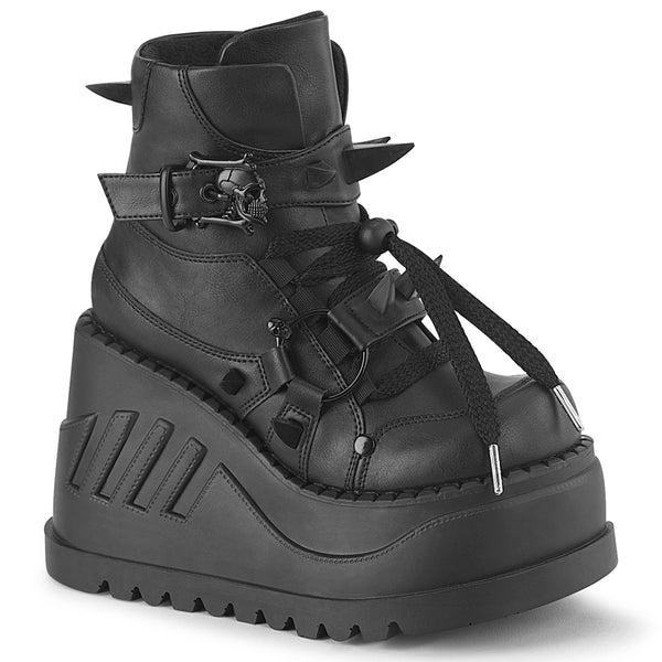 4 3/4 Inch Wedge Platform Lace-Up Ankle Boot, Inside Zip - STOMP-60