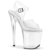 8 Inch Heel, 4 Inch Platform Ankle Strap Sandal w/Accessible Compartment - TREASURE-808FLA